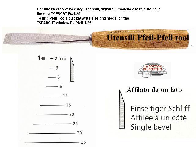 Pfeil sgorbia per legno 1E/2