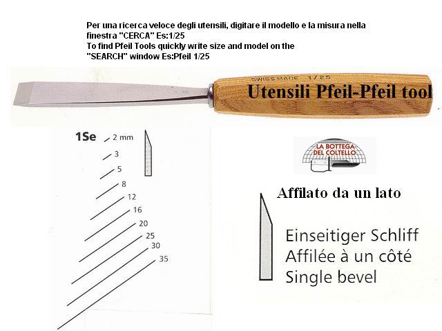 Pfeil sgorbia diagonale legno 1SE/12
