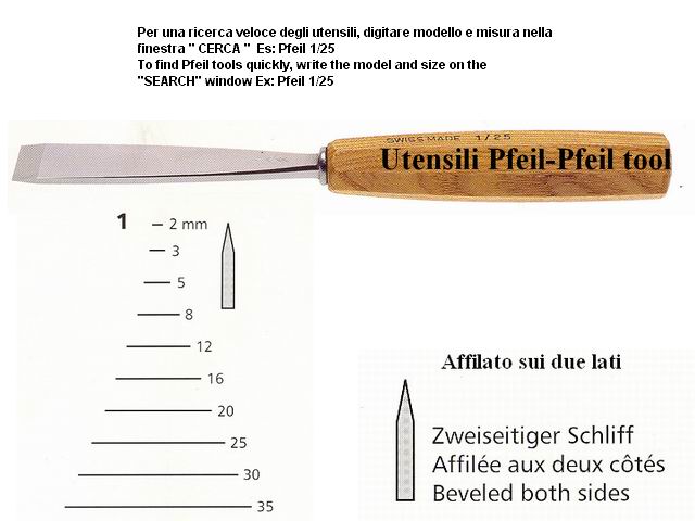 Pfeil Sgorbia per legno 1/20