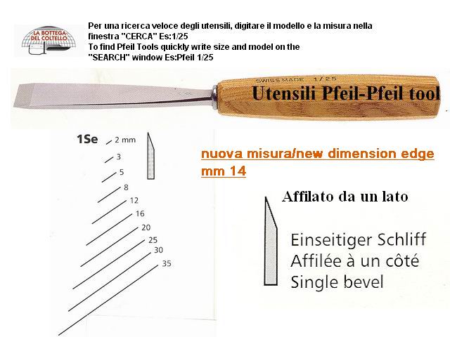Pfeil sgorbia diagonale legno 1SE/14