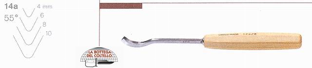 Sgorbia legno 14A/4 angolo 55�