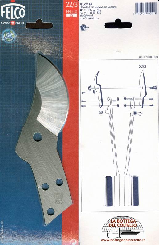 Lama ricambio forbice potare Felco 22