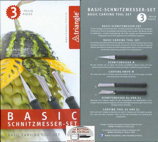 Set di 3 utensili per decorare vegetali