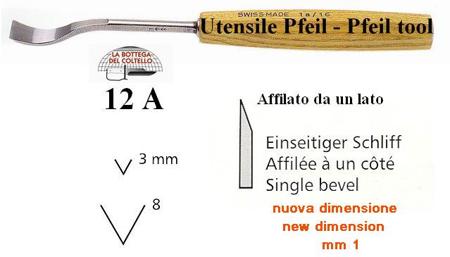 Sgorbia legno 12A/1 angolo 60�