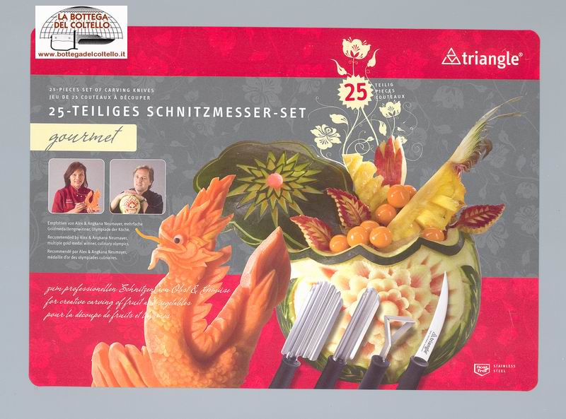 Set di 25 utensili per decorare vegetali