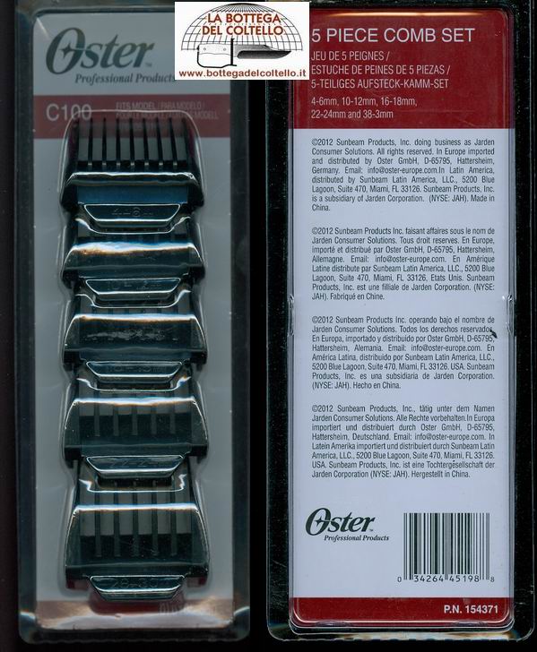 Oster set di 5 spessori per tosatrice