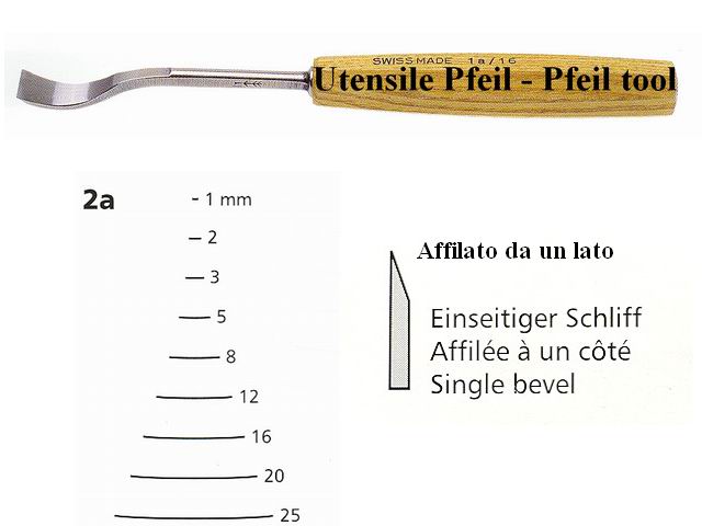 Scalpello legno curvatura 2A/12