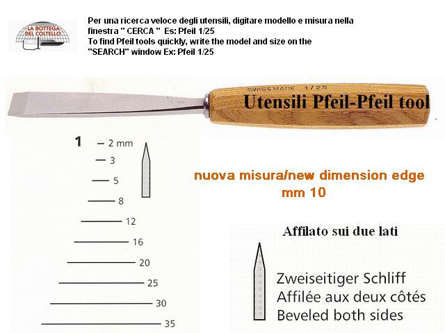 Pfeil Sgorbia per legno 1/10