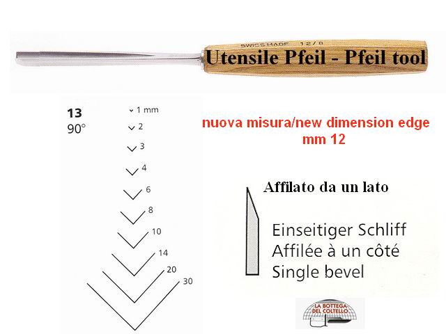Pfeil sgorbia legno 13/12 angolo 90�