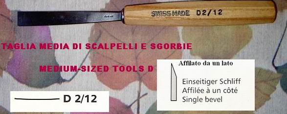 Pfeil sgorbia per legno curva D2 da 12 mm
