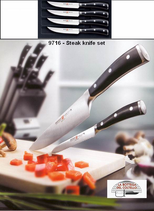 Coltelli da bistecca Set di 4 Wusthof Ikon 9716