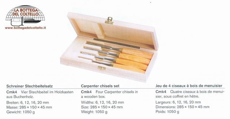 Cassettina con 4 scalpelli Pfeil Cmk4