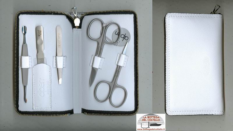Alpen Set per manicure pelle bianca zip