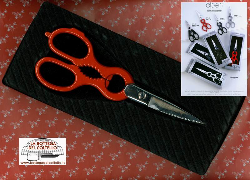 Alpen Forbice inox rossa smontabile per cucina 