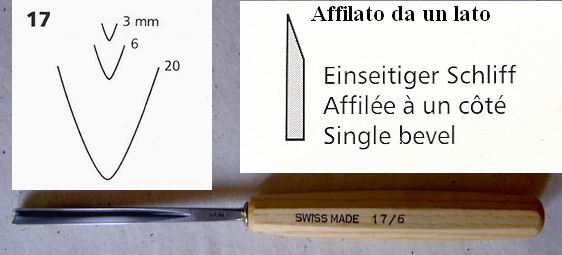 Sgorbia legno Staehli 17/20 Pfeil