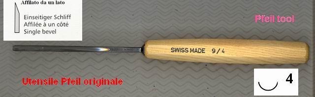 Pfeil sgorbia legno curvatura 9/4