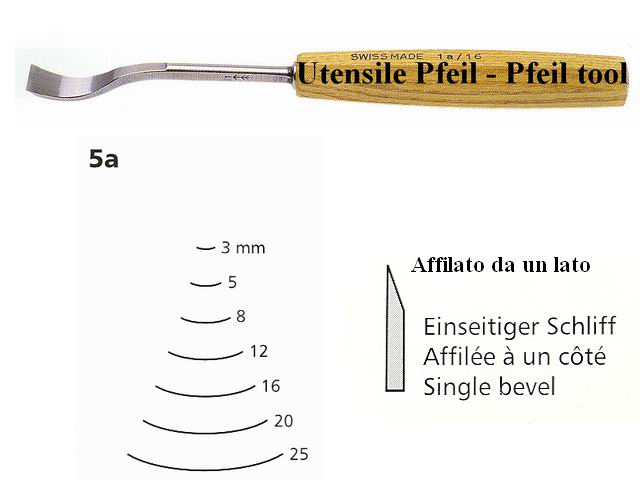 Pfeil gouge 5A/20 curved
